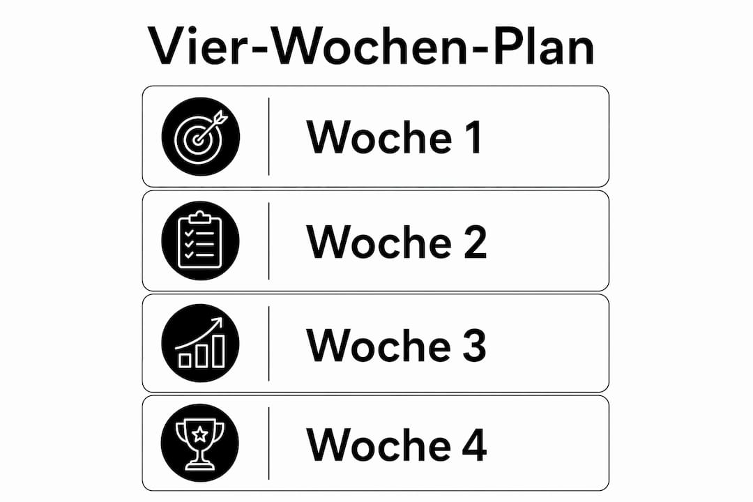 Übersicht: Dein 4-Wochen-Plan für den Einstieg in die Meditation