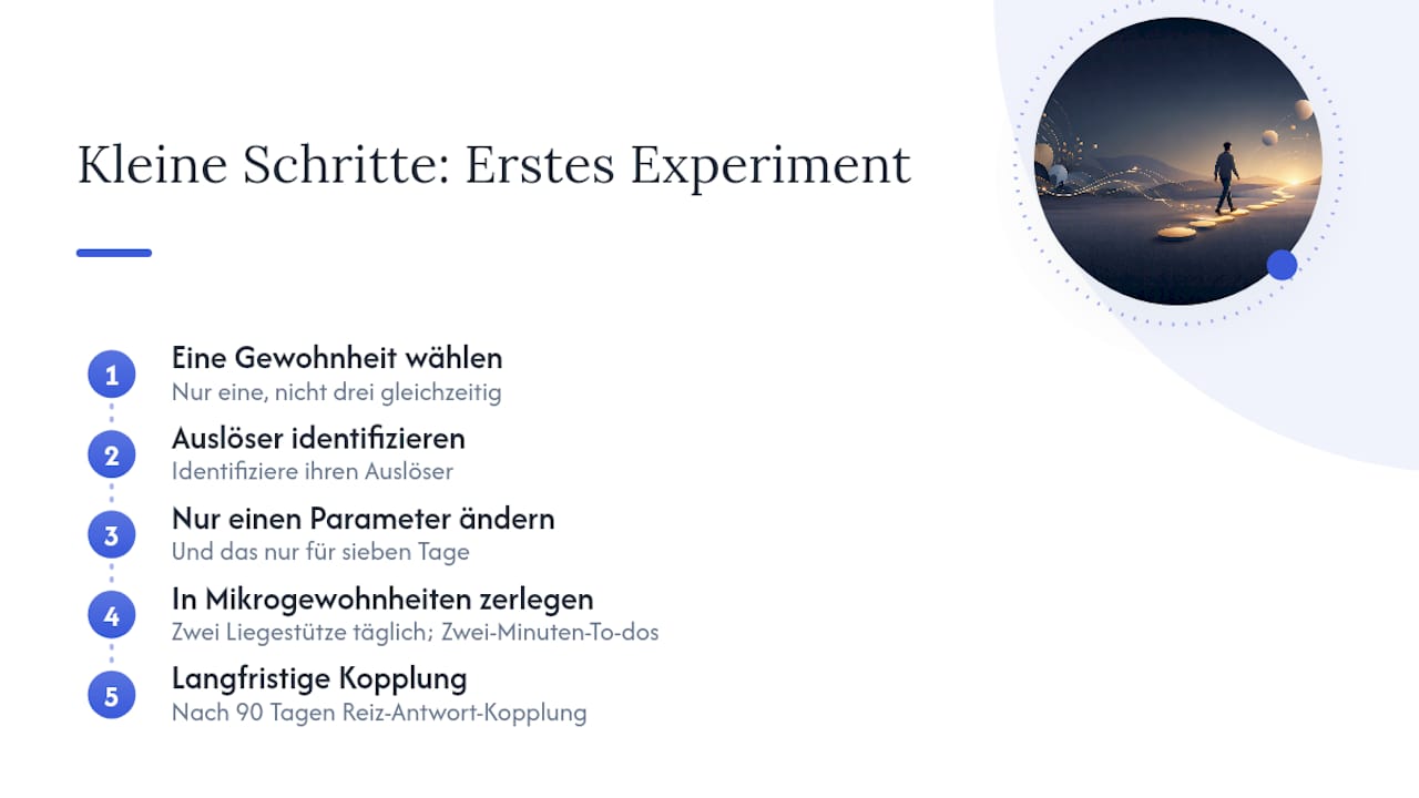 Kleine Schritte schlagen große Vorsätze — overview diagram